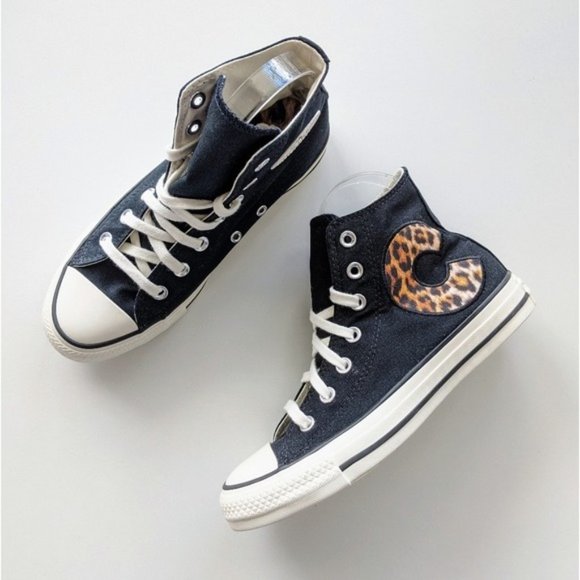 Converse Chuck Taylor All Star Hi Black Egret Animal Print Women's 6.5 - Picture 2 of 6